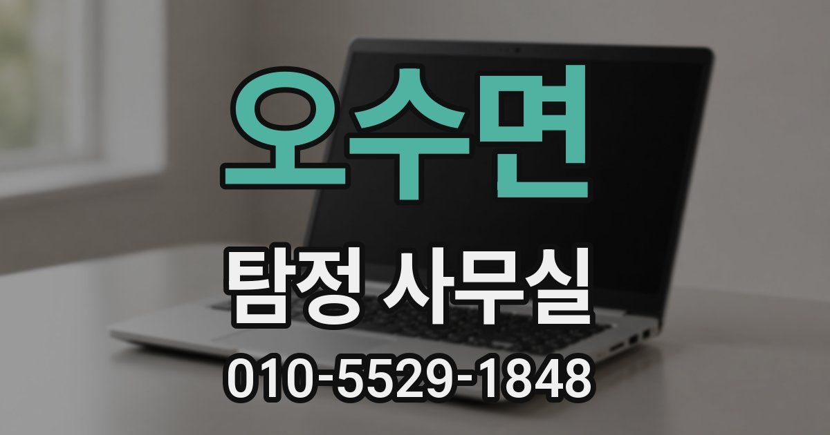 오수면 탐정 사무실
