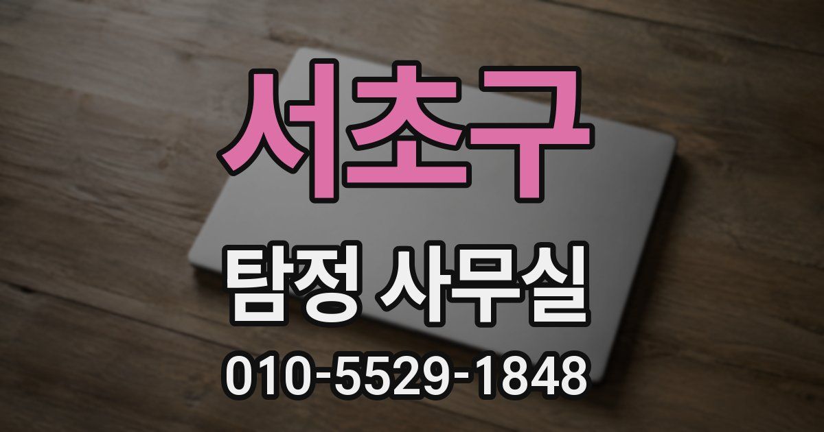 서초구 탐정 사무실