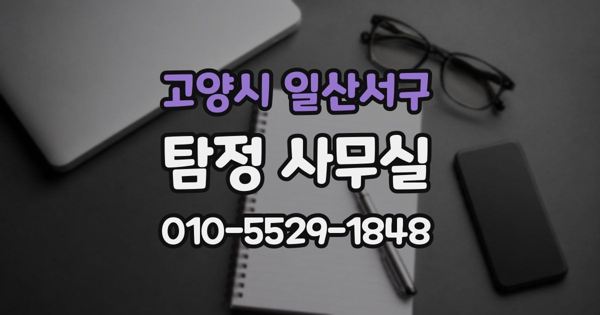 고양시 일산서구 탐정 사무실
