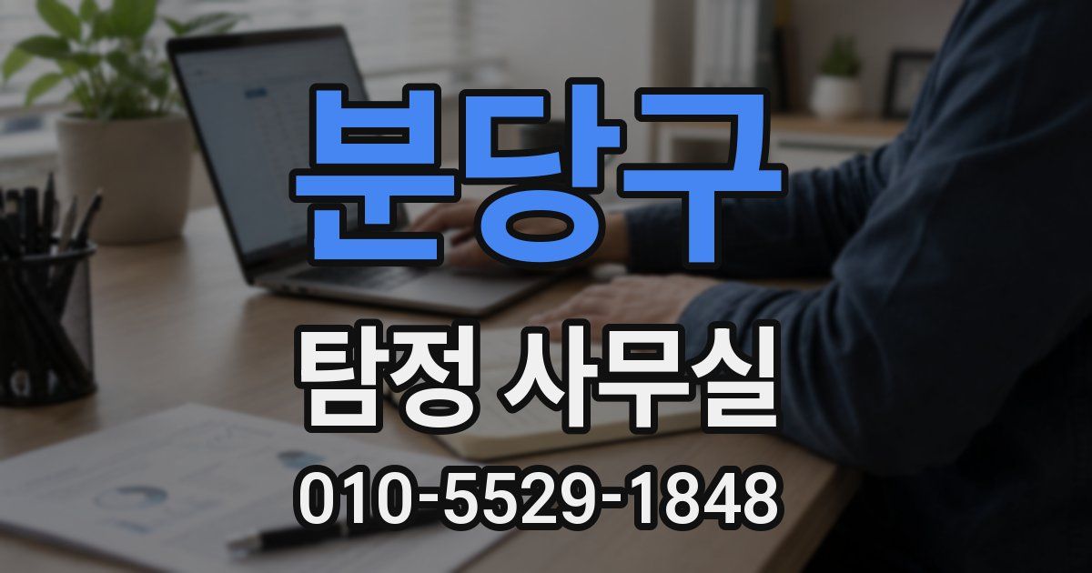 분당구 탐정 사무실