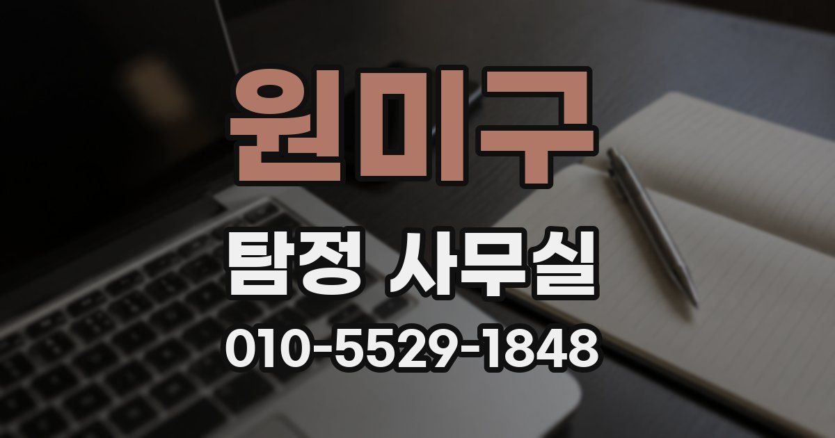 원미구 탐정 사무실