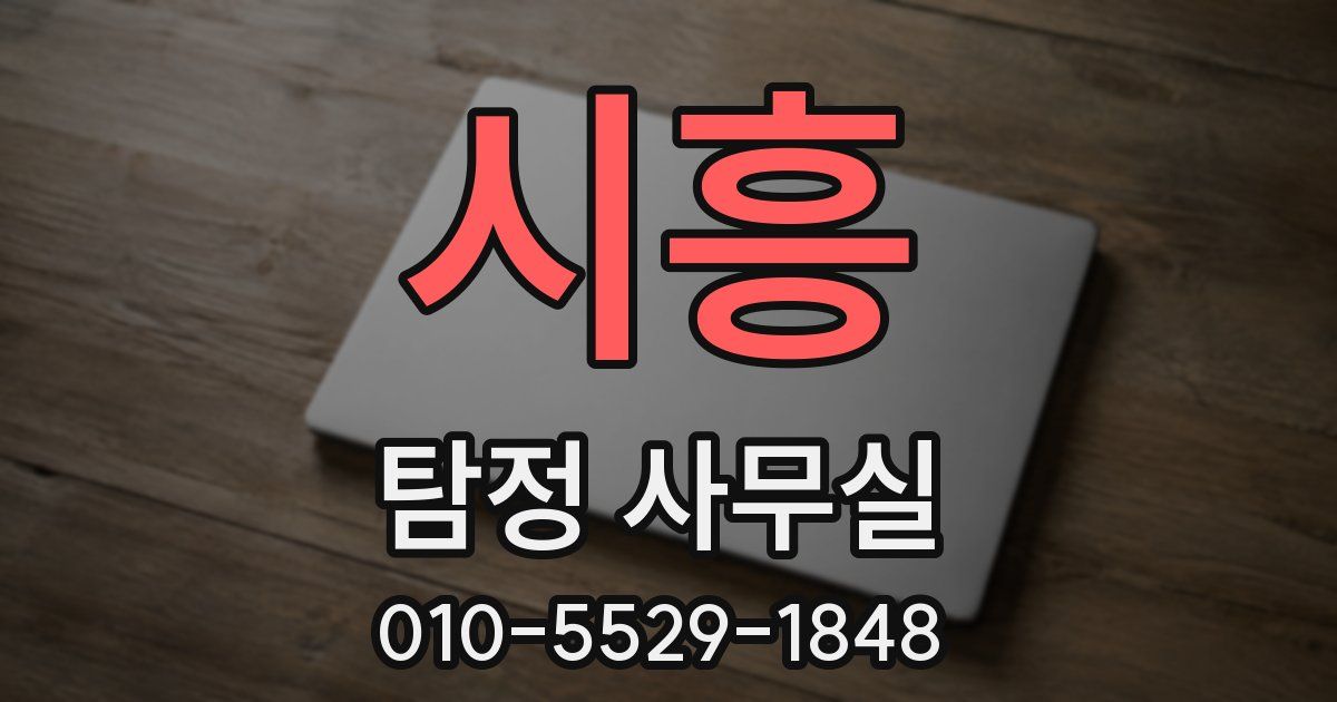 시흥 탐정 사무실