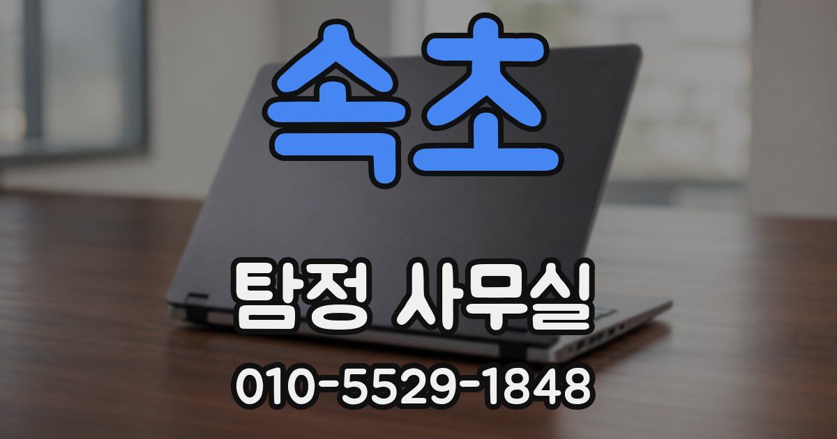 속초 탐정 사무실