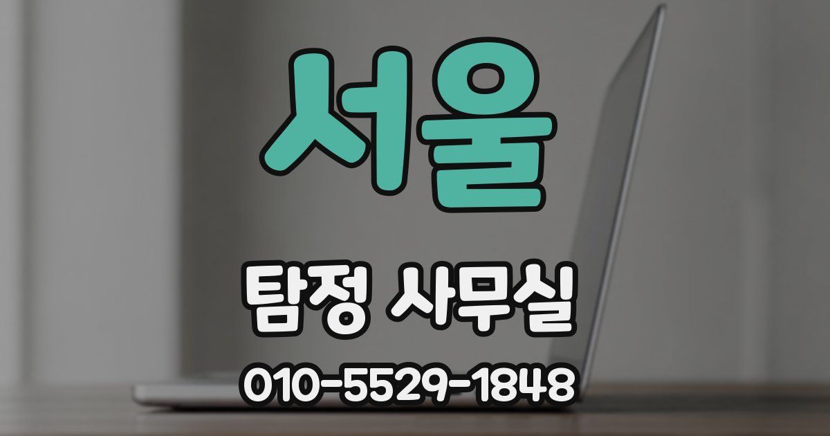서울 탐정 사무실