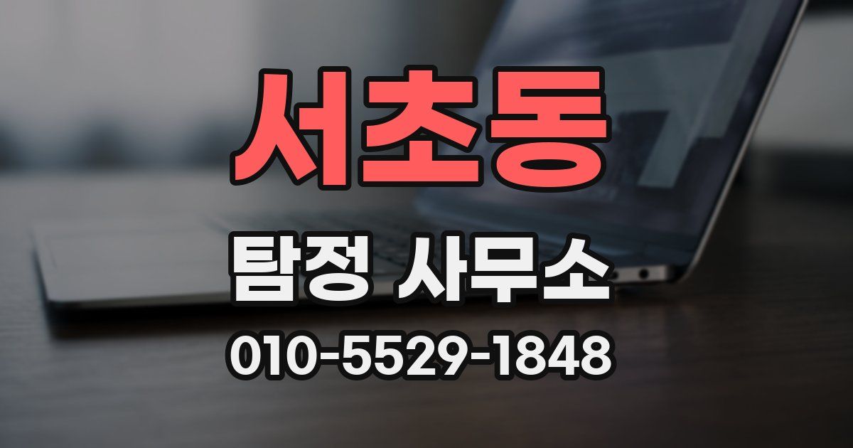 서초동 탐정 사무소