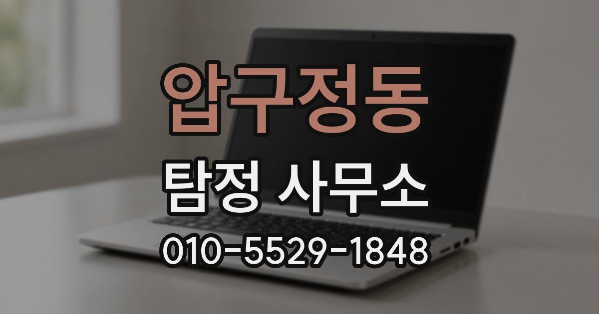 압구정동 탐정 사무소