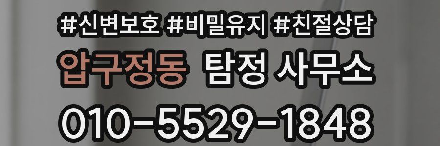 압구정동 탐정 사무소