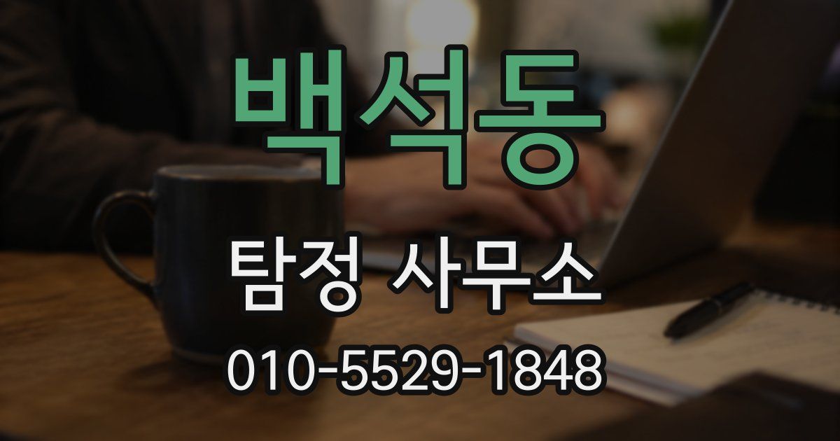 백석동 탐정 사무소