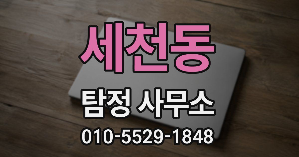 세천동 탐정 사무소