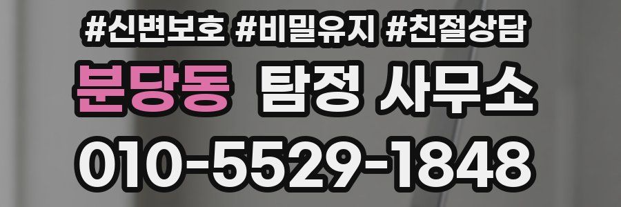 분당동 탐정 사무소