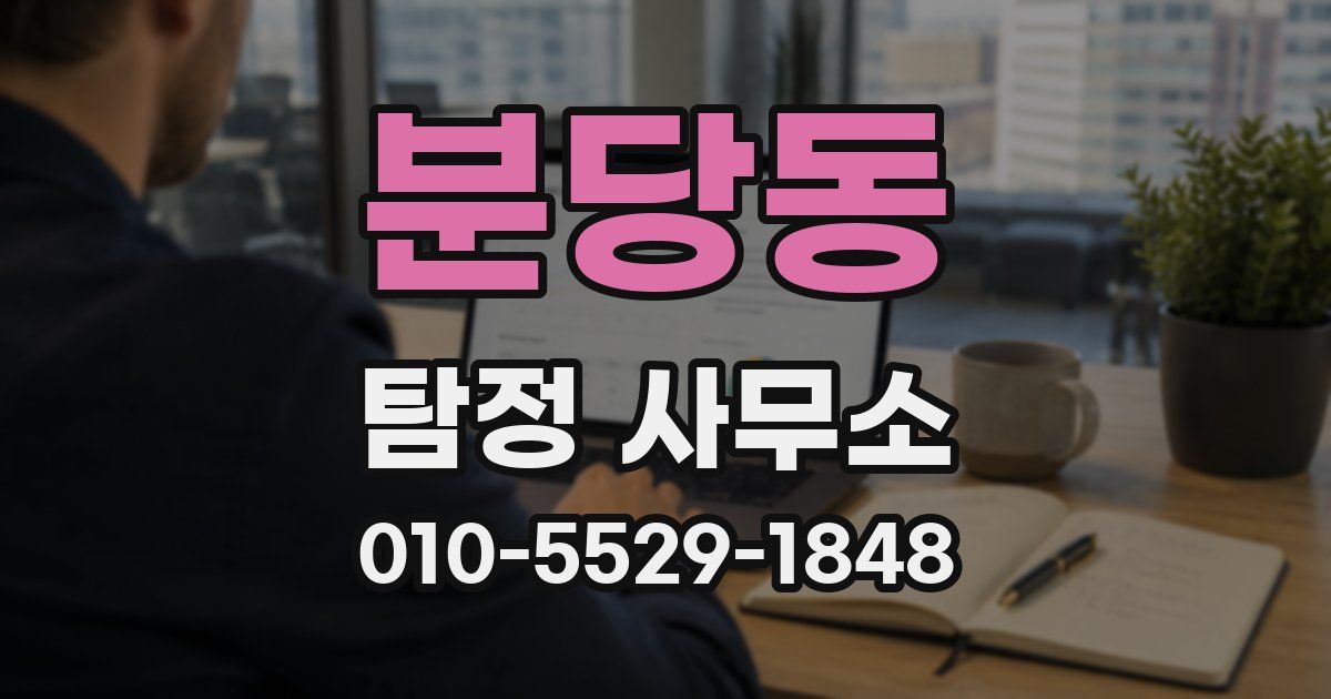 분당동 탐정 사무소