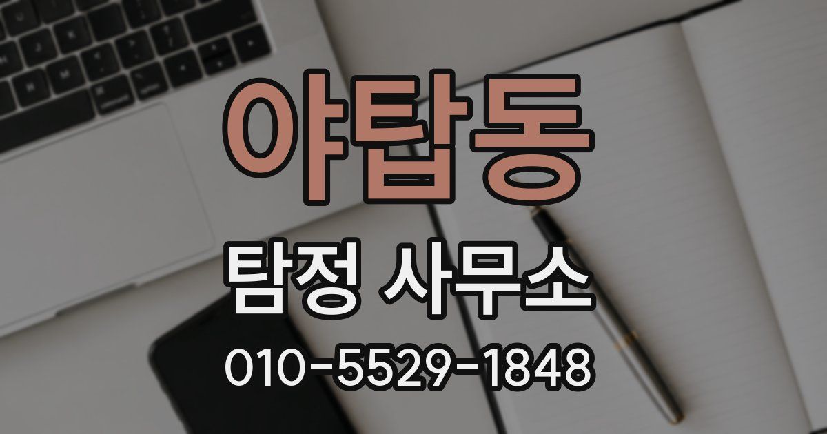 야탑동 탐정 사무소
