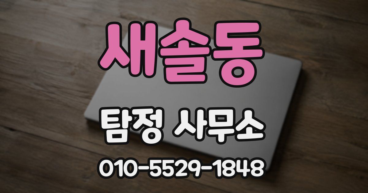 새솔동 탐정 사무소