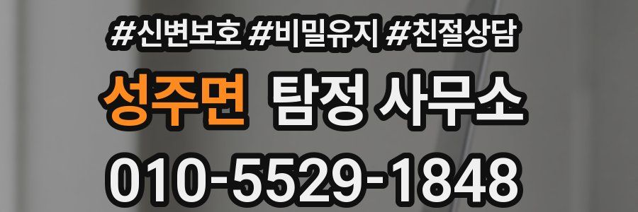 성주면 탐정 사무소