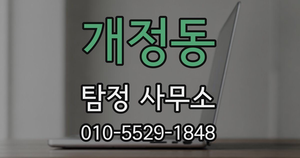 개정동 탐정 사무소