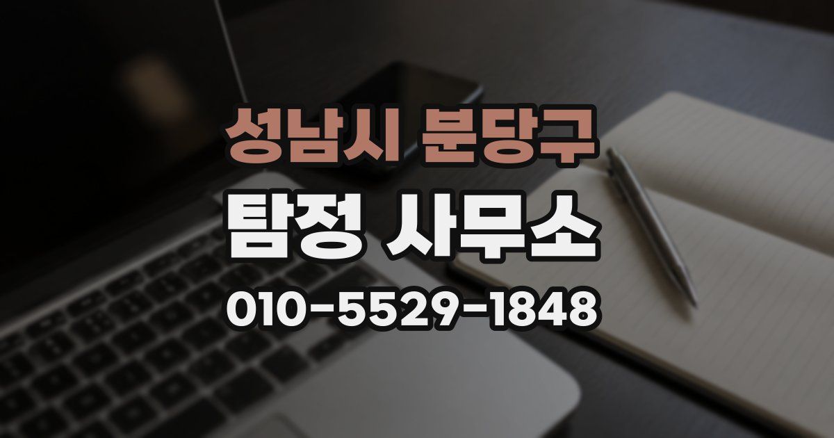 성남시 분당구 탐정 사무소