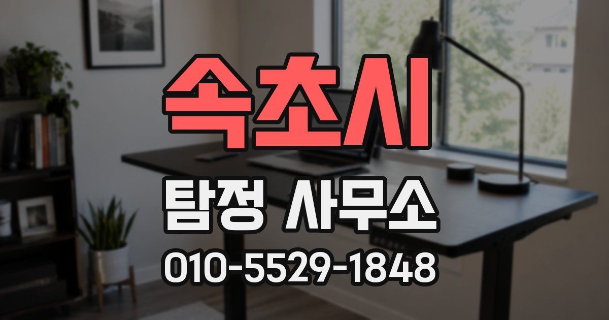 속초시 탐정 사무소