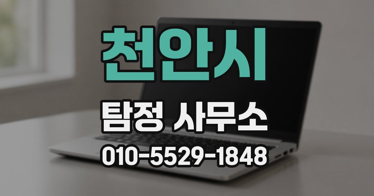 천안시 탐정 사무소