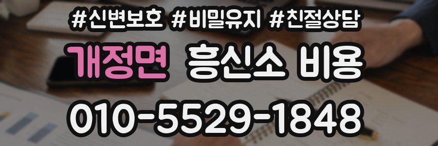 개정면 흥신소 비용