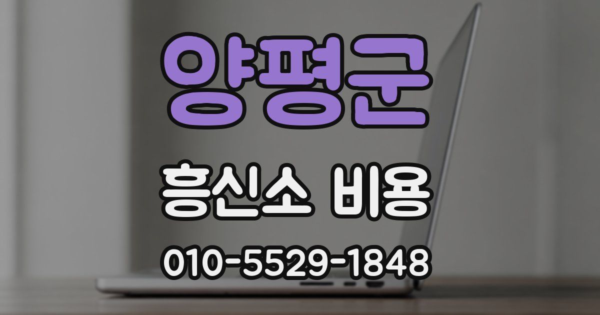 양평군 흥신소 비용