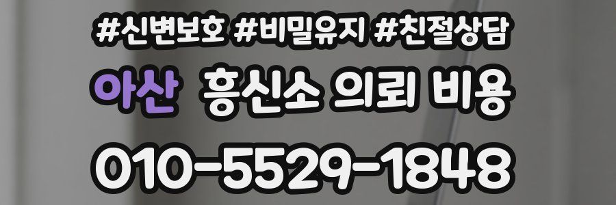 아산 흥신소 의뢰 비용
