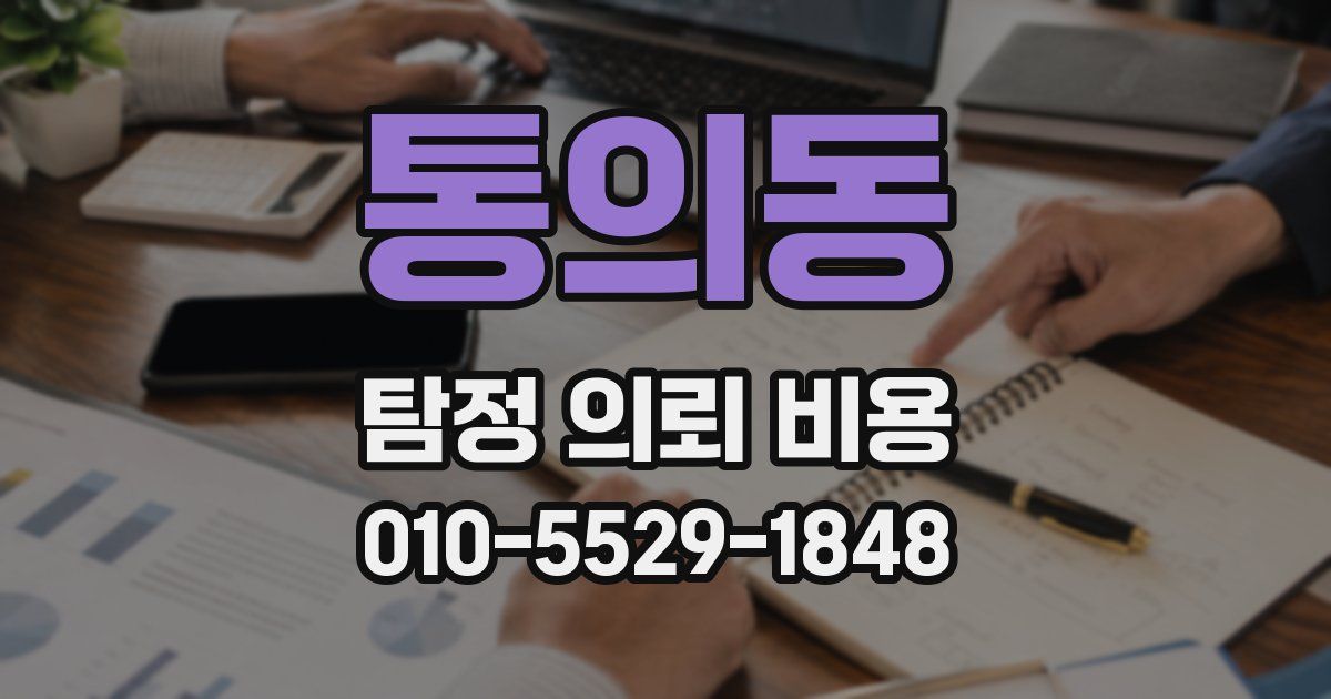통의동 탐정 의뢰 비용