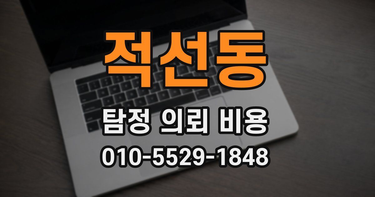 적선동 탐정 의뢰 비용