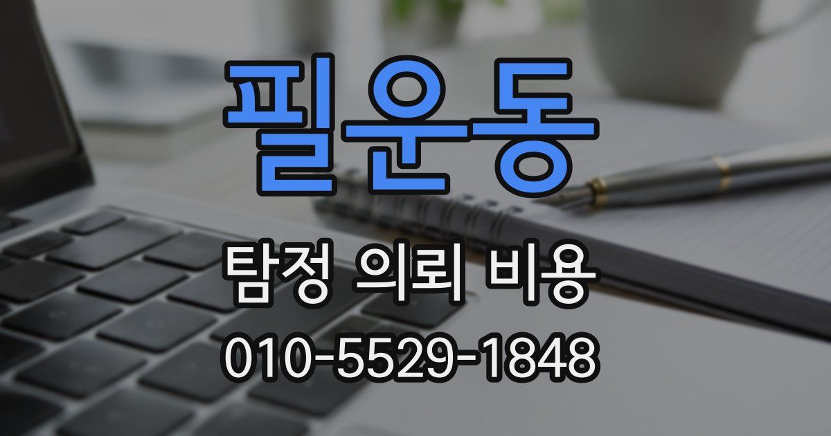 필운동 탐정 의뢰 비용