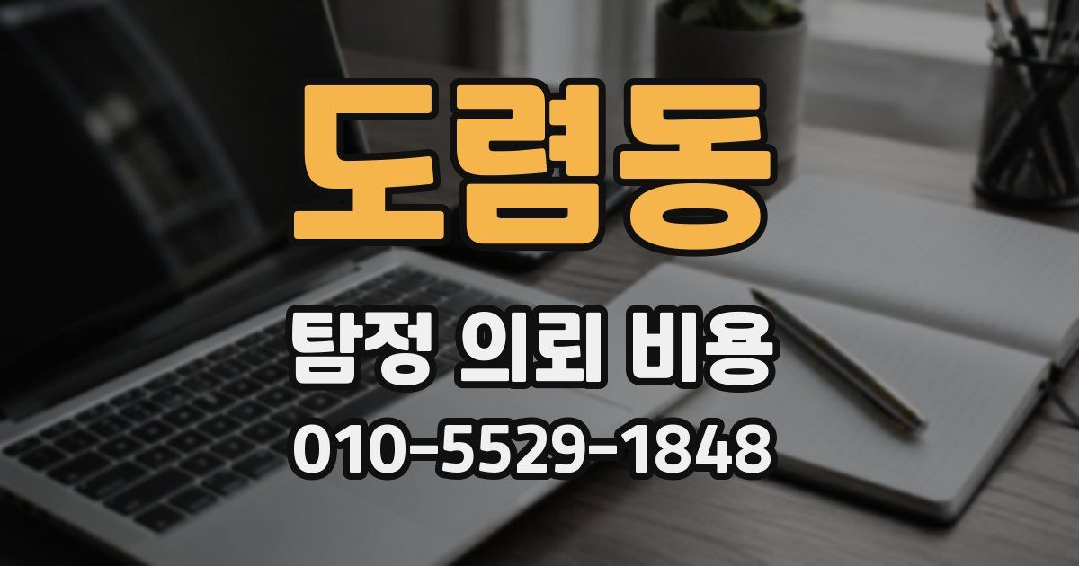 도렴동 탐정 의뢰 비용