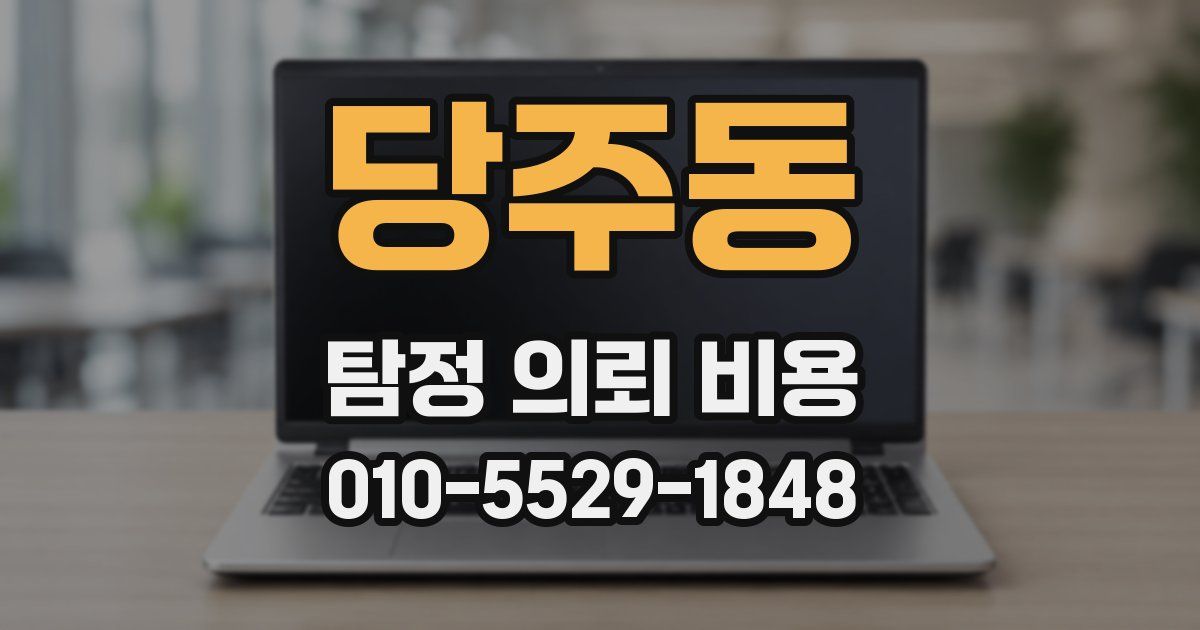 당주동 탐정 의뢰 비용