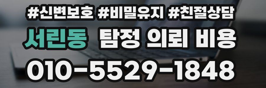 서린동 탐정 의뢰 비용