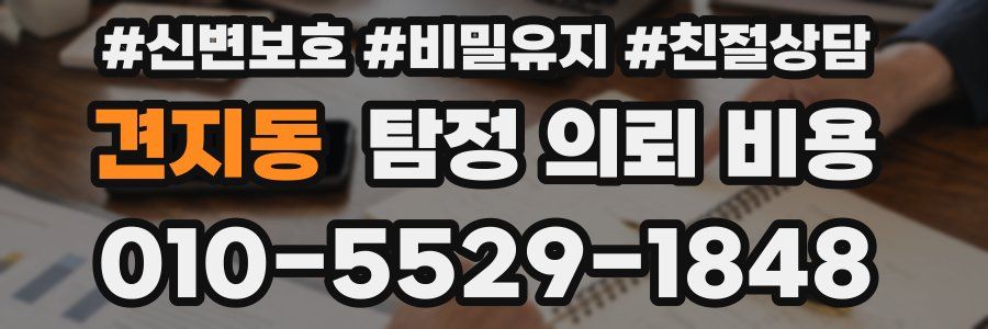 견지동 탐정 의뢰 비용