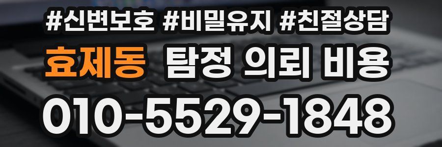 효제동 탐정 의뢰 비용