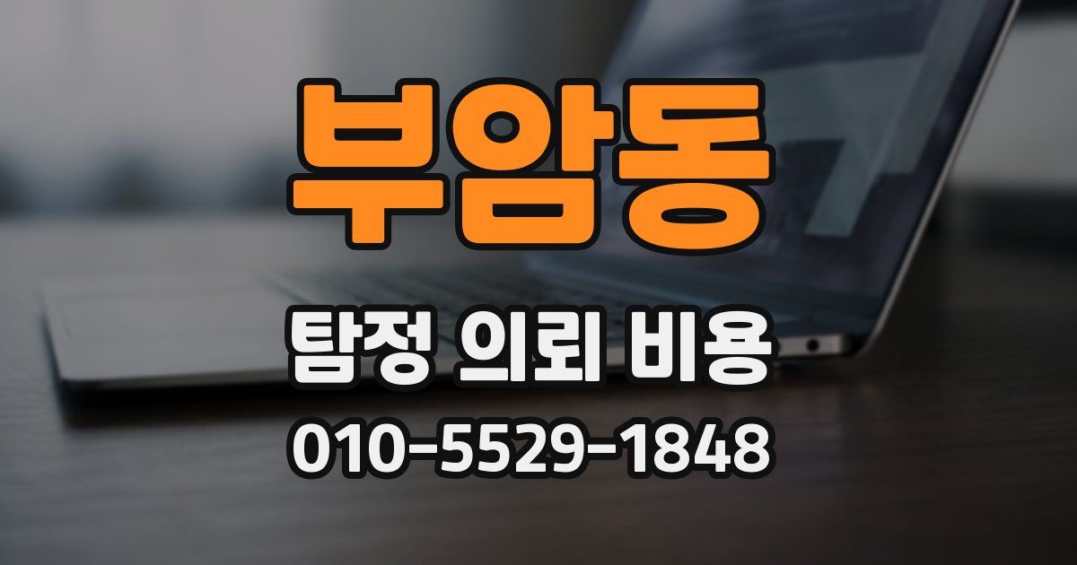 부암동 탐정 의뢰 비용