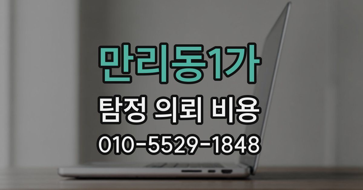 만리동1가 탐정 의뢰 비용