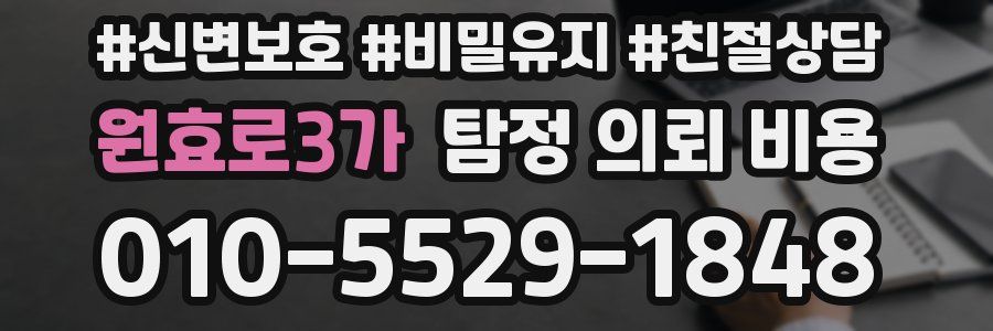 원효로3가 탐정 의뢰 비용