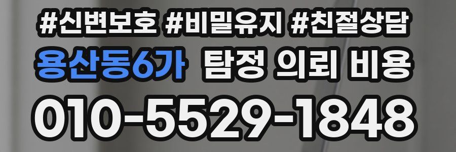용산동6가 탐정 의뢰 비용