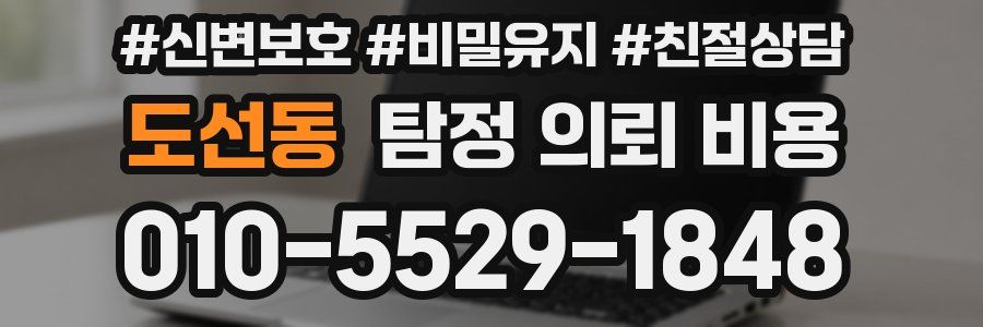 도선동 탐정 의뢰 비용
