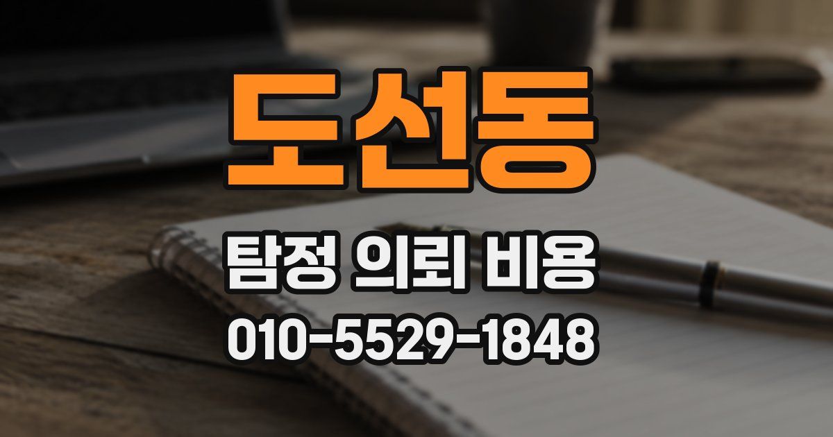 도선동 탐정 의뢰 비용