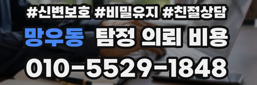 망우동 탐정 의뢰 비용