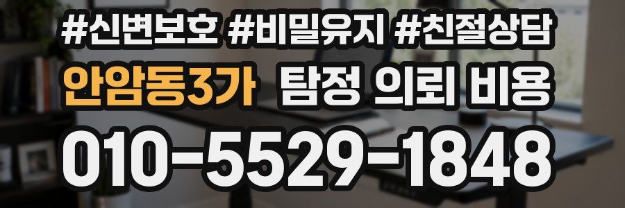 안암동3가 탐정 의뢰 비용