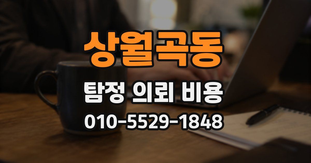 상월곡동 탐정 의뢰 비용