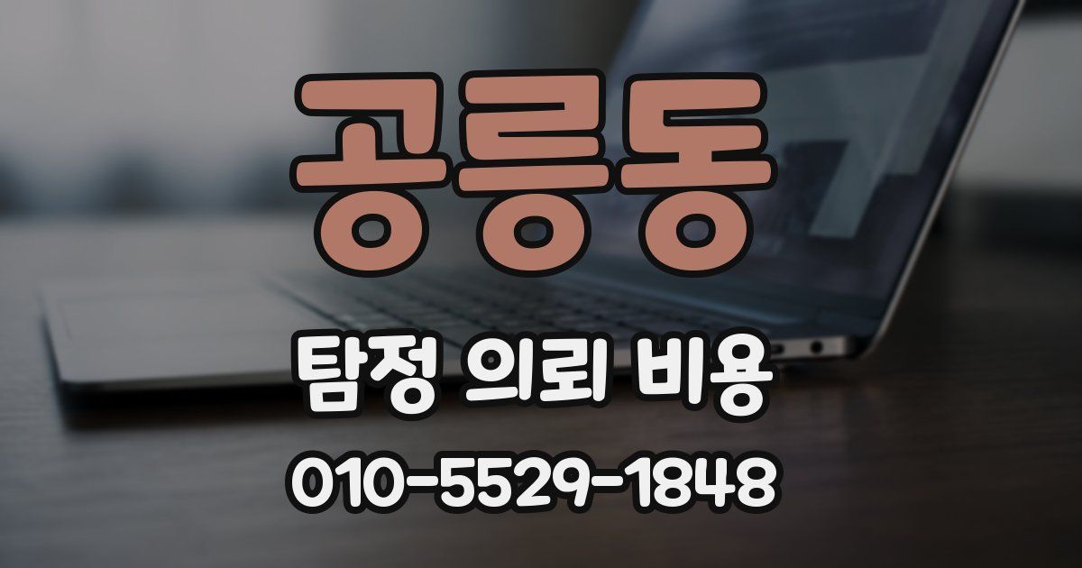 공릉동 탐정 의뢰 비용