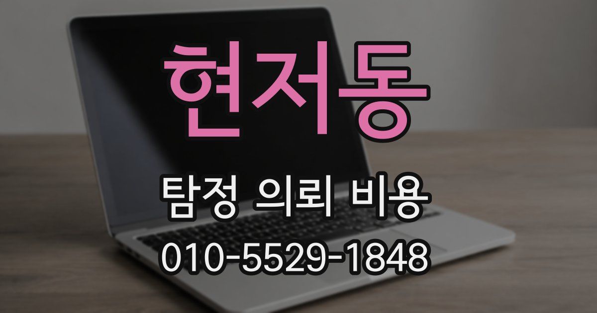 현저동 탐정 의뢰 비용