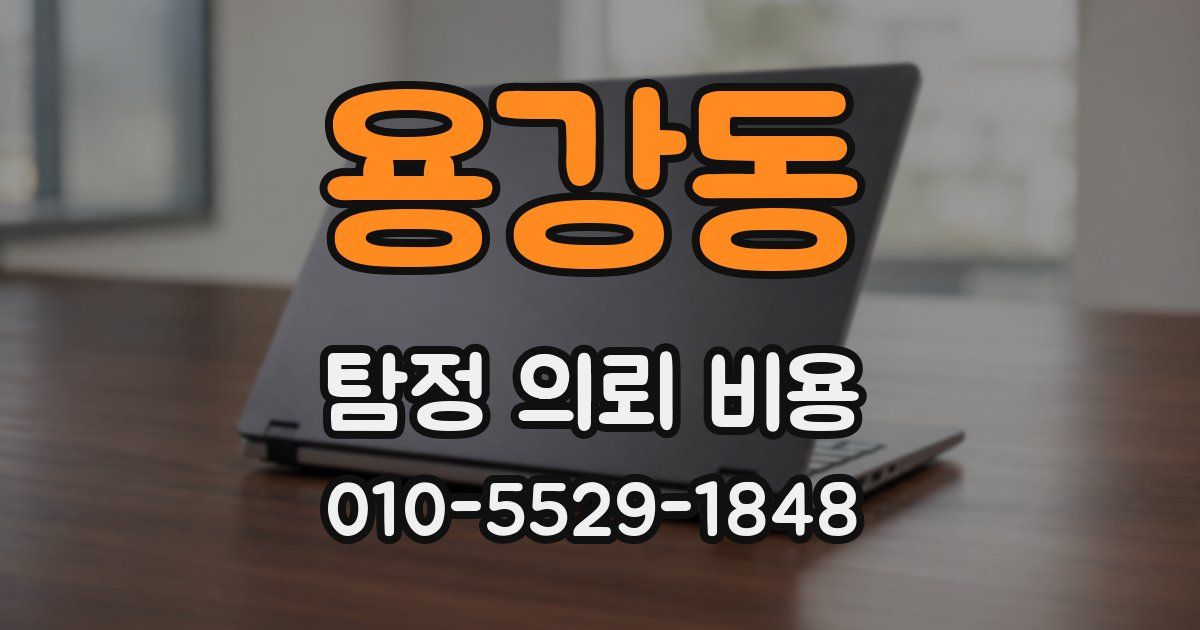 용강동 탐정 의뢰 비용
