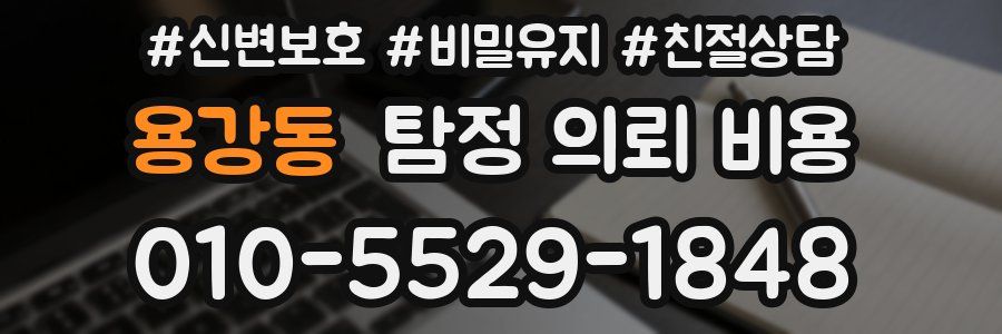 용강동 탐정 의뢰 비용