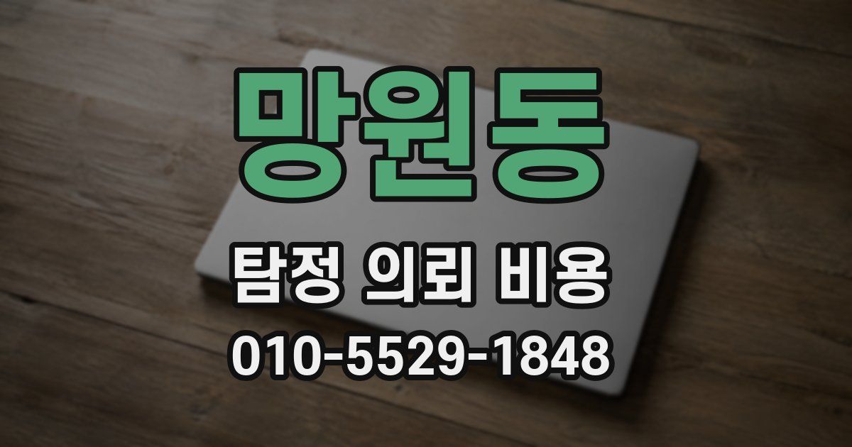 망원동 탐정 의뢰 비용