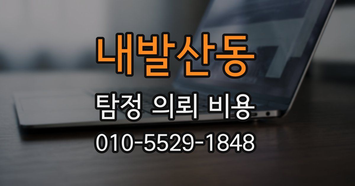 내발산동 탐정 의뢰 비용