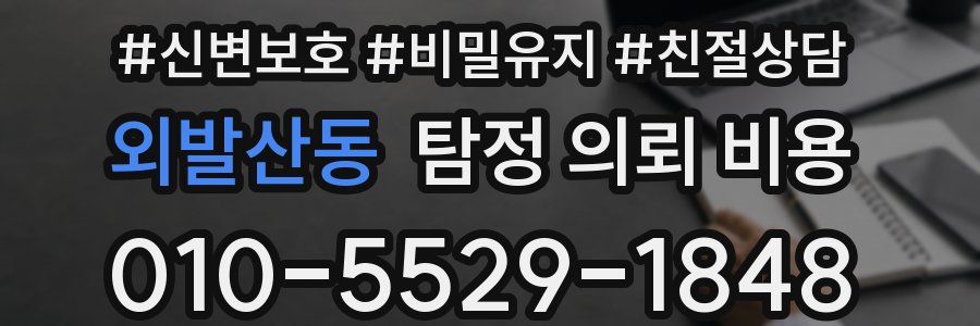 외발산동 탐정 의뢰 비용