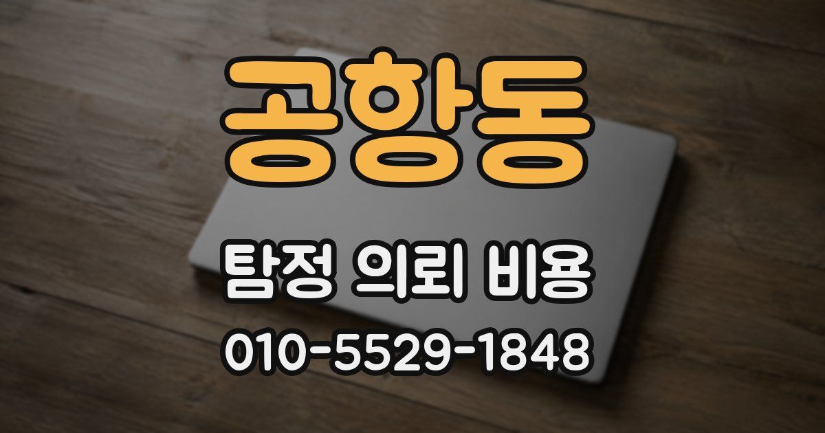 공항동 탐정 의뢰 비용